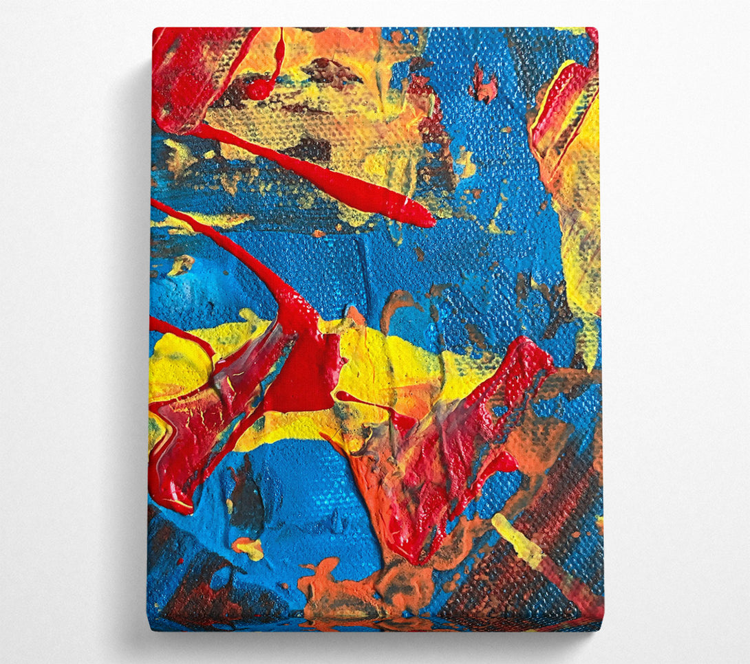  A Canvas Print of Blue Abstract Drips Canvas Wall Art
