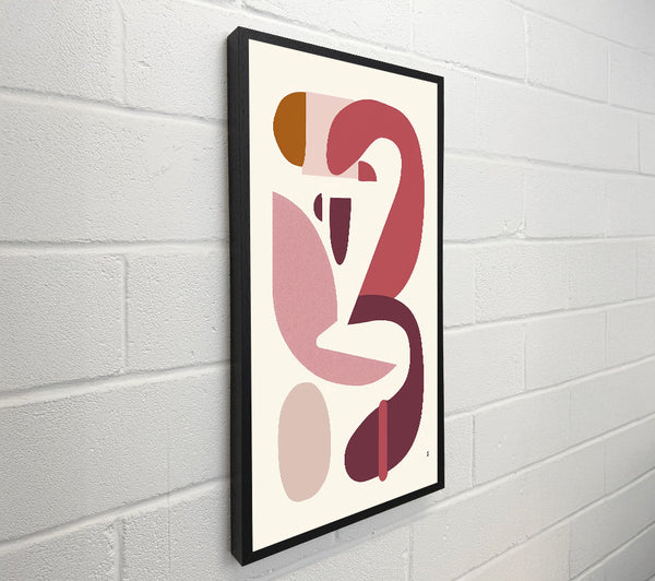 Crimson Abstract Shapes