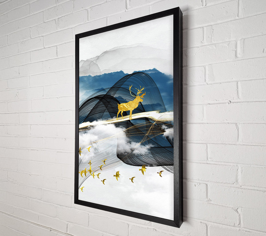  A Canvas Print of Gold Stag Standing Canvas Art