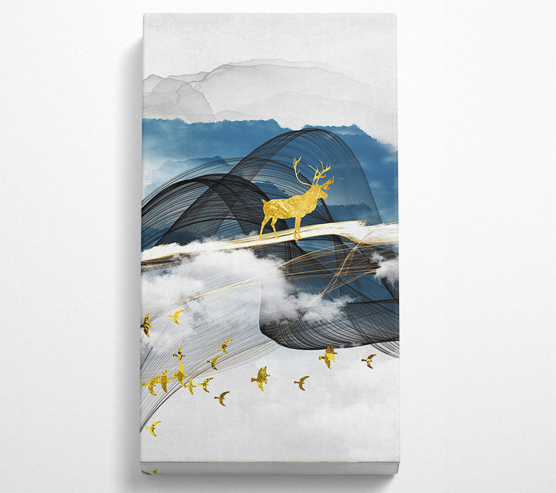  A Canvas Print of Gold Stag Standing Canvas Art