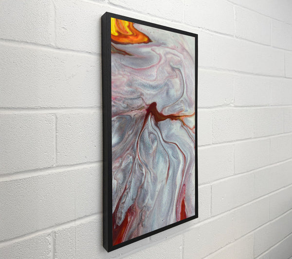 Silver Swirls Of Red