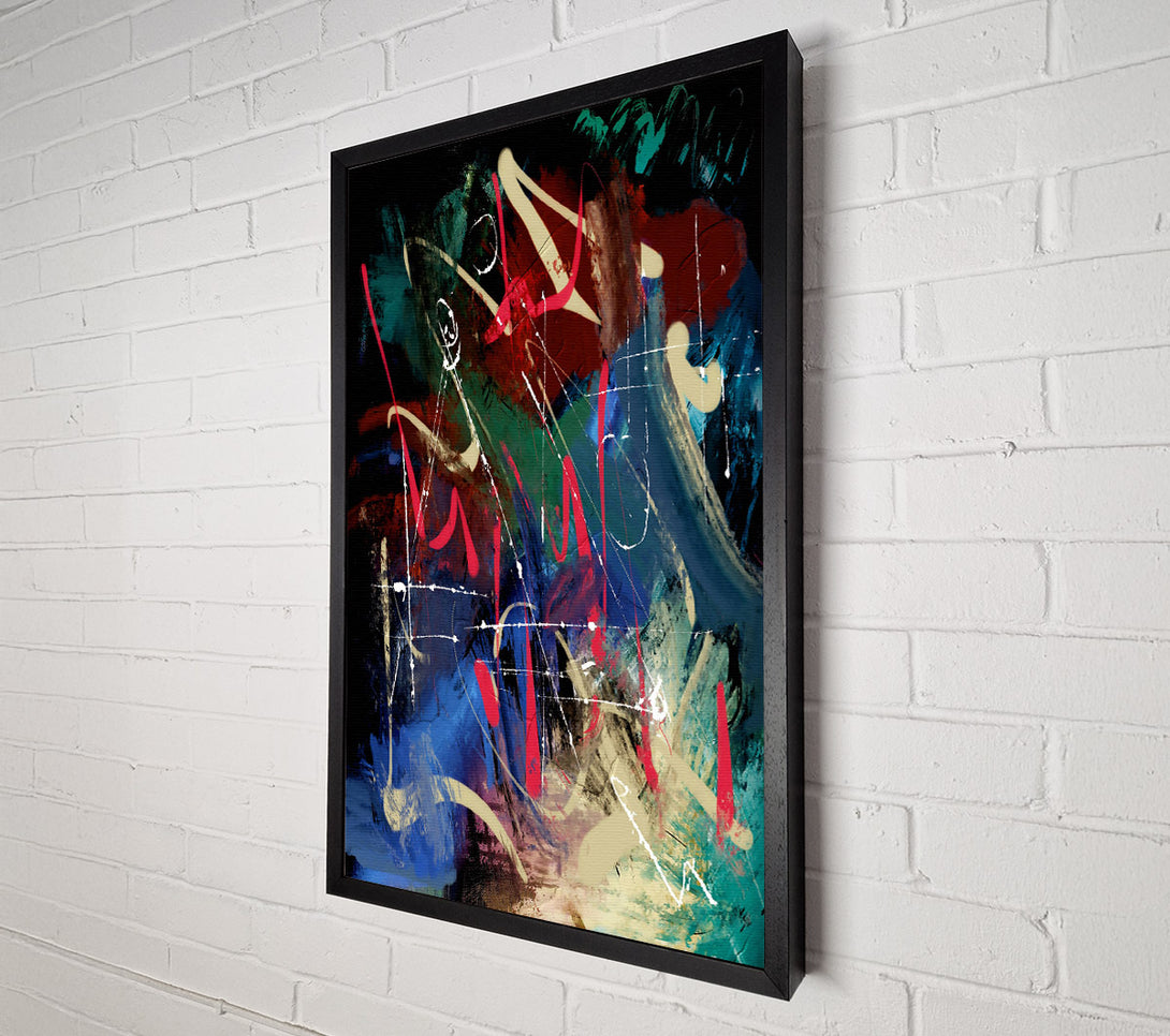  A Canvas Print of Crimson Abstract Expressionism Canvas Print