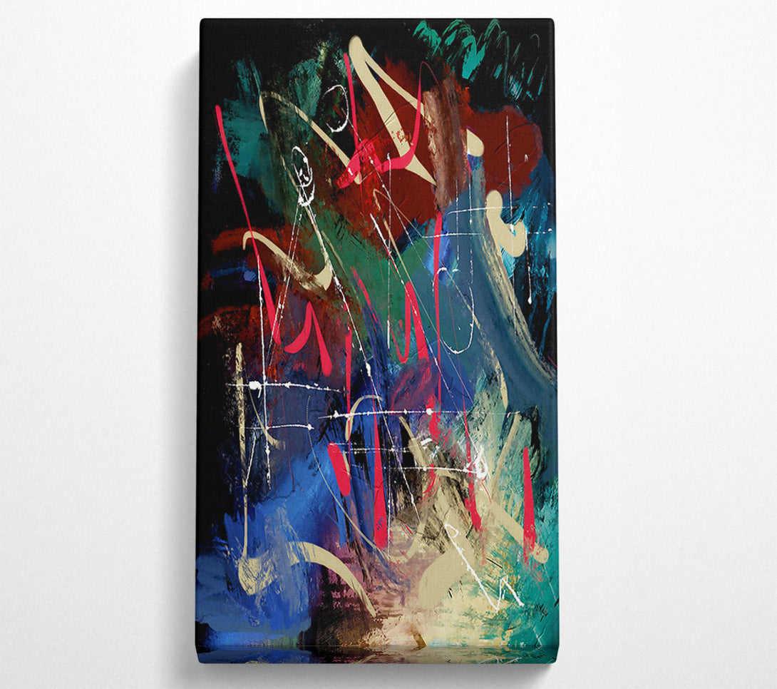  A Canvas Print of Crimson Abstract Expressionism Canvas Print