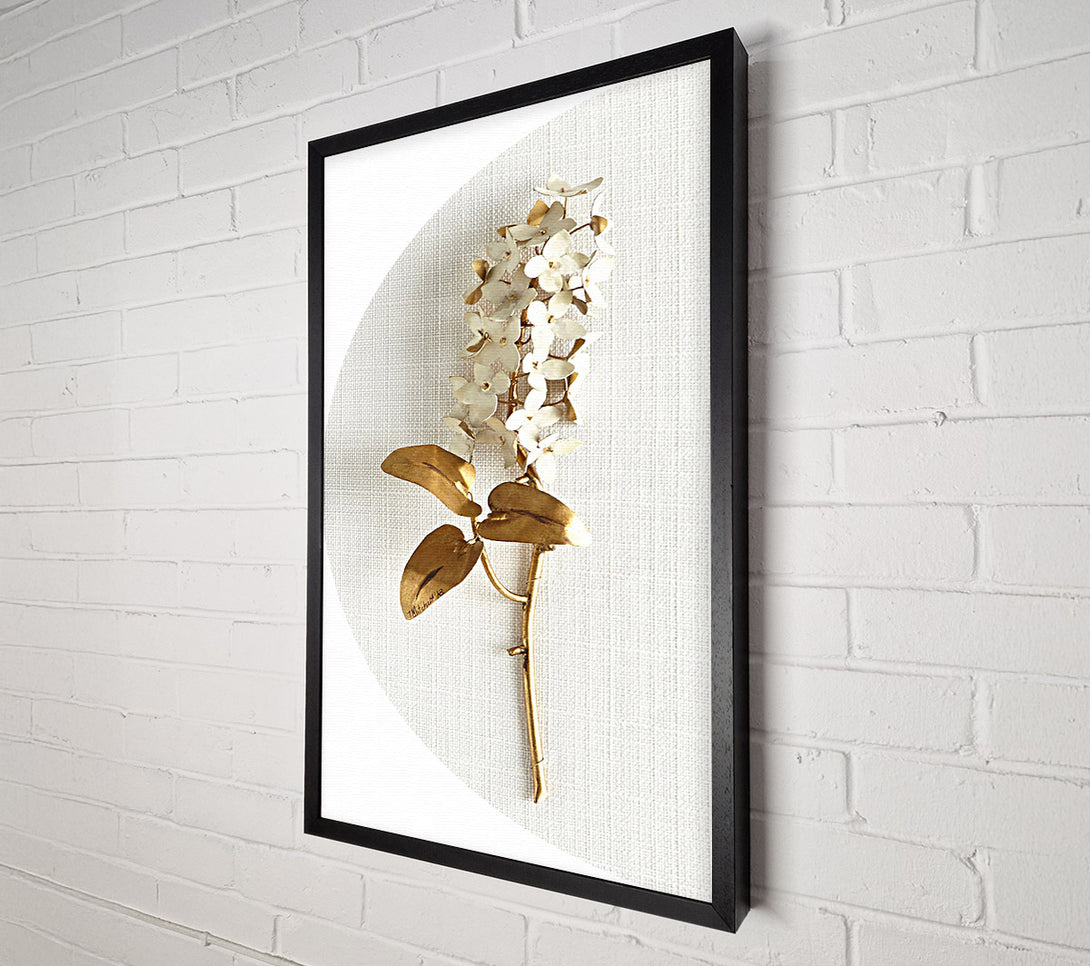  A Canvas Print of Gold Stem On Grey And White Canvas Wall Art