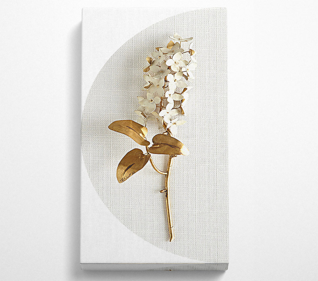  A Canvas Print of Gold Stem On Grey And White Canvas Wall Art
