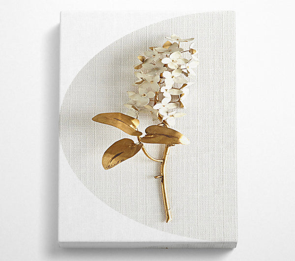  A Canvas Print of Gold Stem On Grey And White Canvas Wall Art