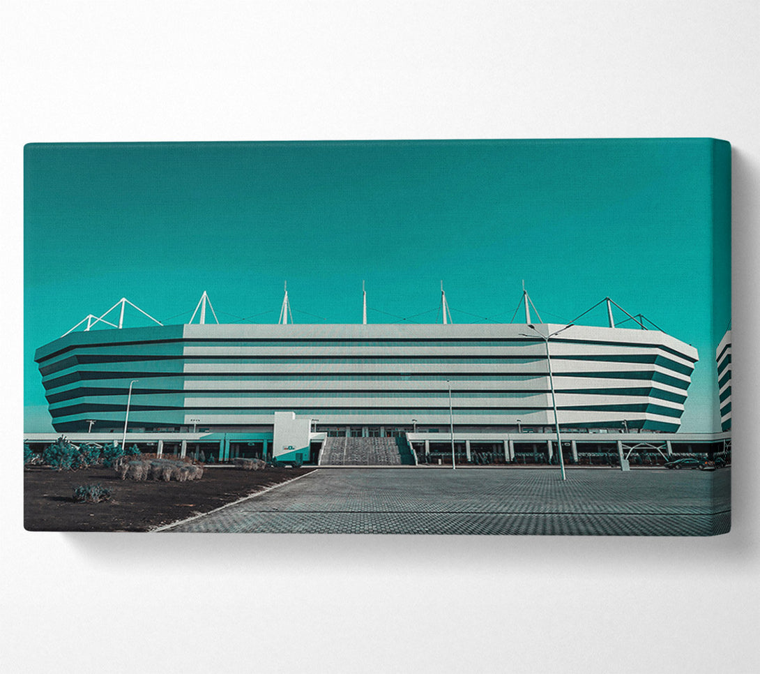  A Canvas Print of Aqua Stadium Silhouette Canvas Print