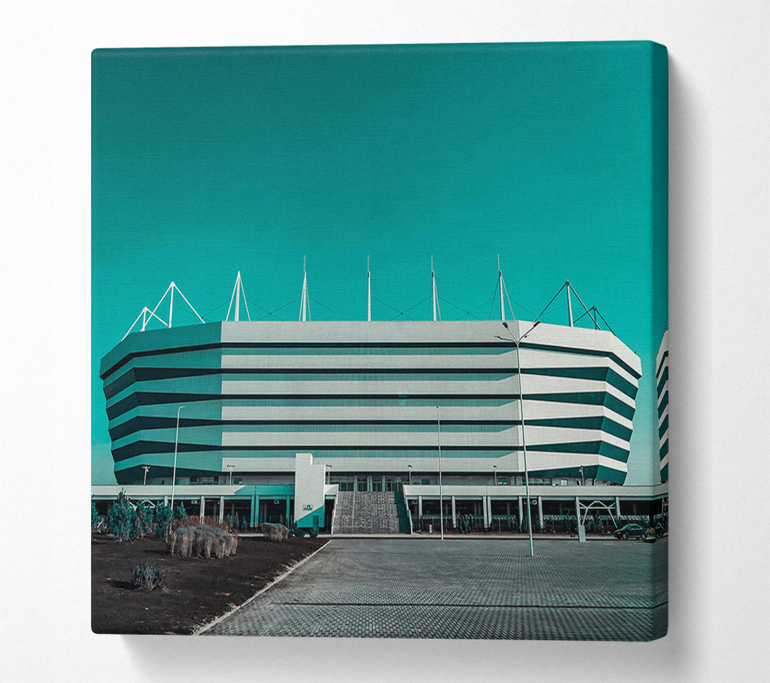  A Canvas Print of Aqua Stadium Silhouette Canvas Print