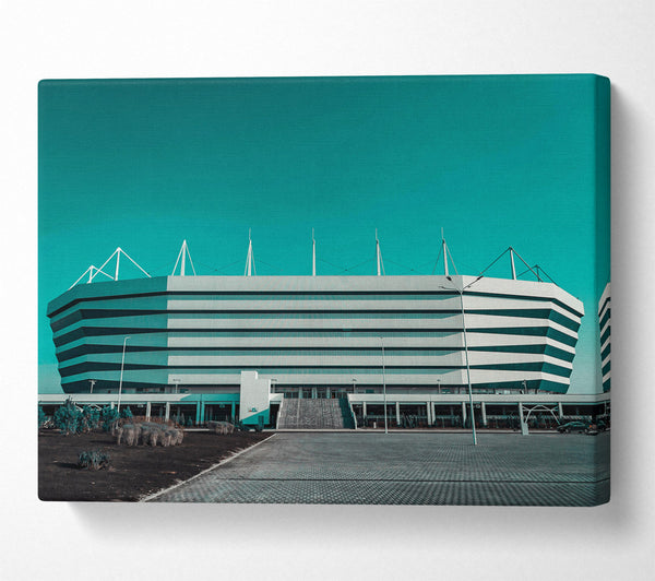  A Canvas Print of Aqua Stadium Silhouette Canvas Print