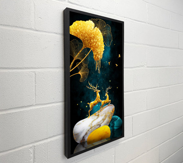 Gold Stone Reindeer