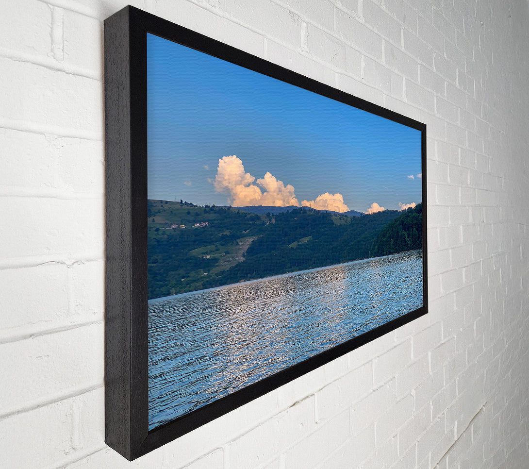  A Canvas Print of Blue Lake Reflections Canvas Art