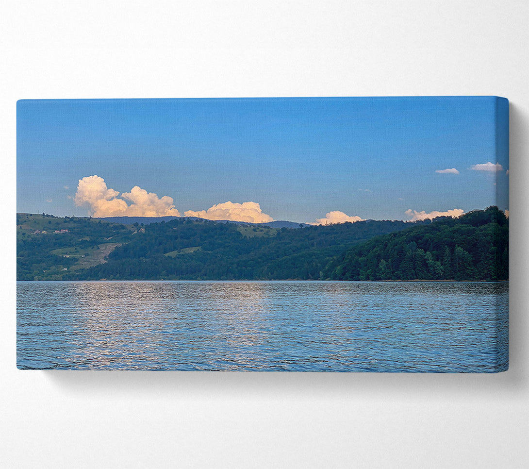  A Canvas Print of Blue Lake Reflections Canvas Art