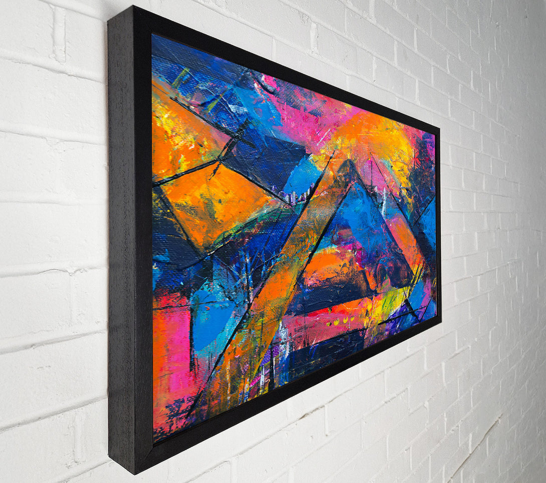  A Canvas Print of Orange Abstract Shapes Canvas Wall Art