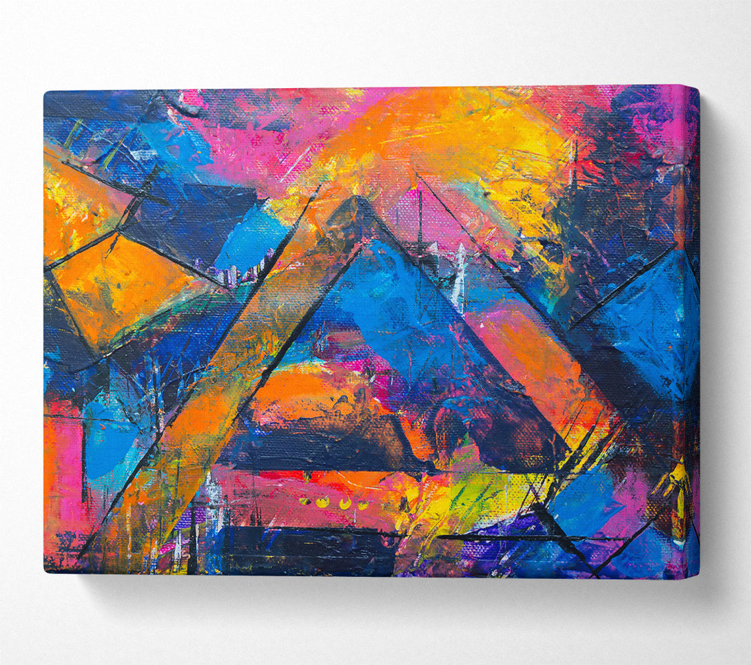  A Canvas Print of Orange Abstract Shapes Canvas Wall Art