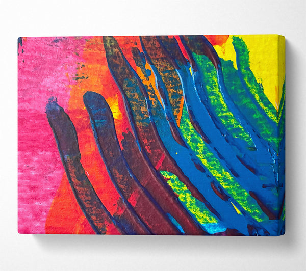  A Canvas Print of Blue And Crimson Waves Canvas Art