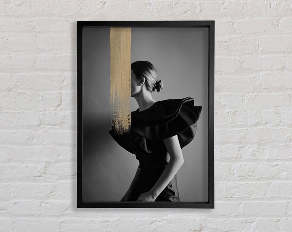 Gold Streak Woman Framed Print