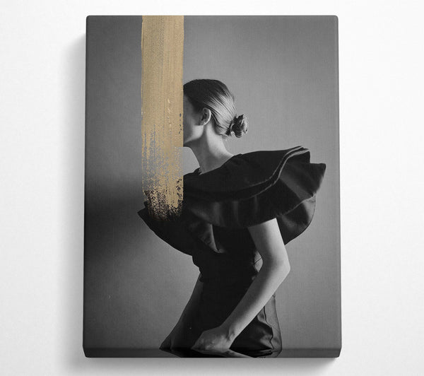  A Canvas Print of Gold Streak Woman Canvas Art