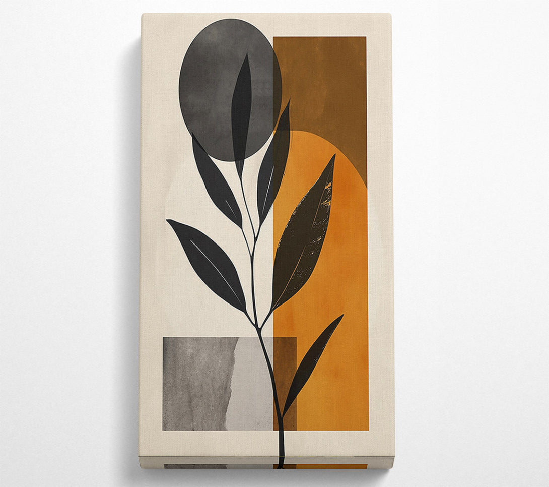  A Canvas Print of Amber Leaf Abstract Canvas Print