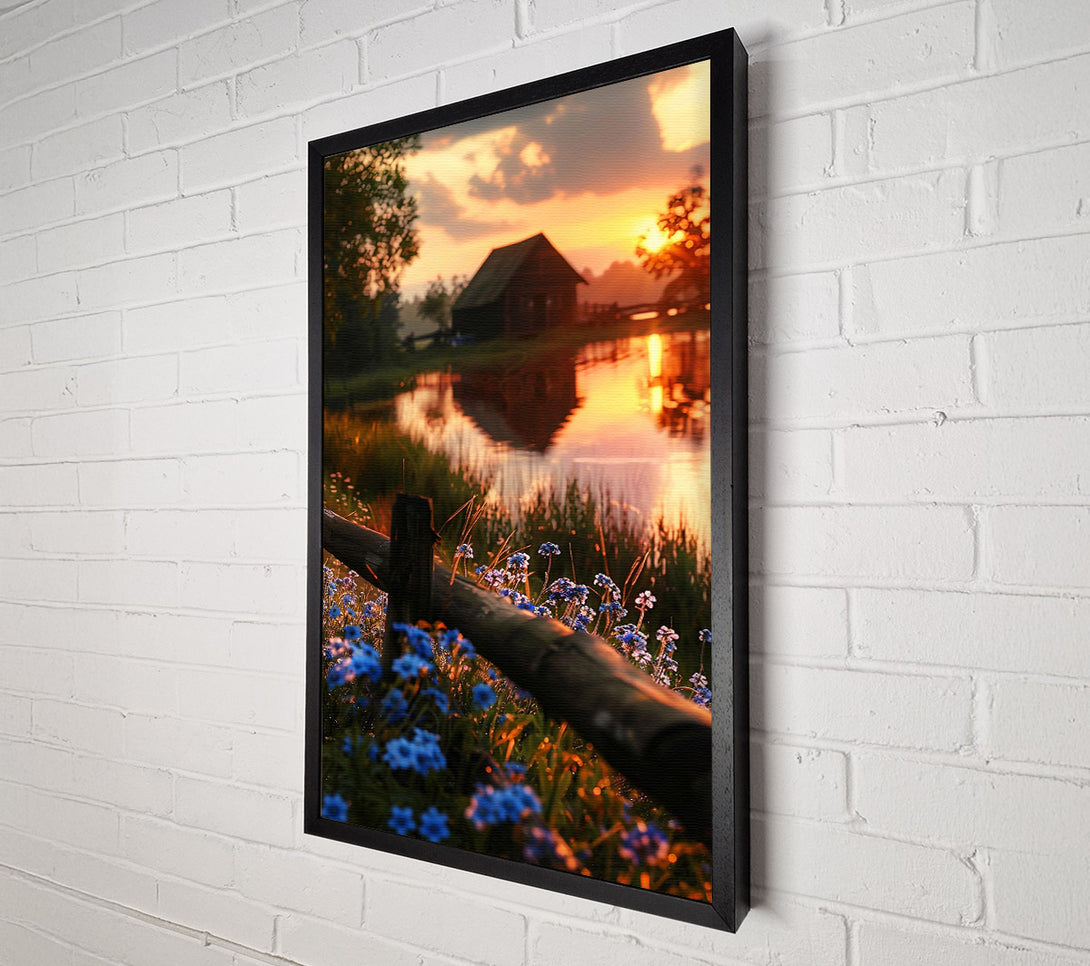  A Canvas Print of Golden Sunset Blooms Canvas Wall Art