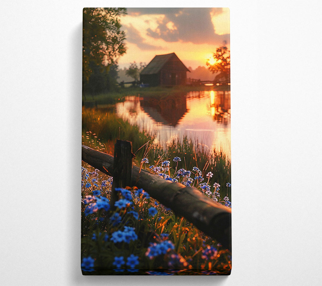 A Canvas Print of Golden Sunset Blooms Canvas Wall Art