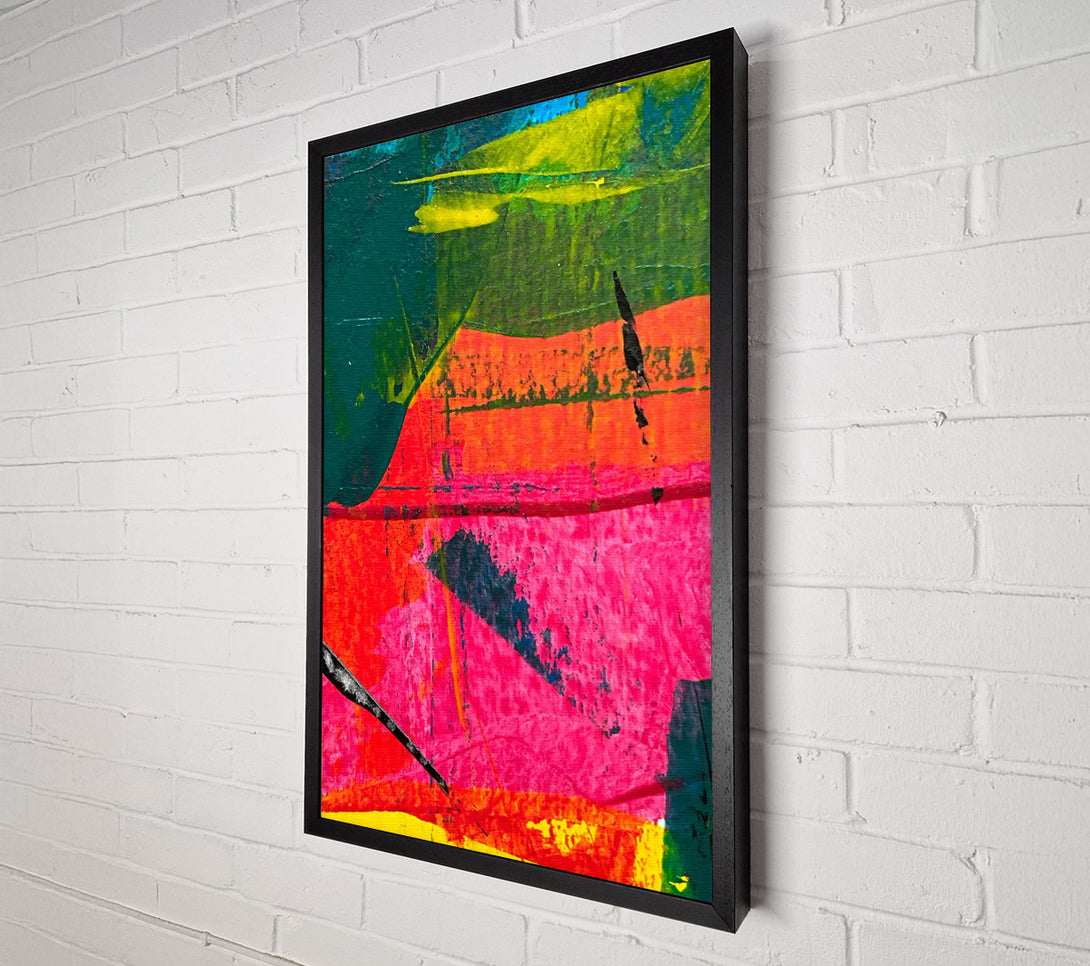  A Canvas Print of Crimson Abstract Expression Canvas Wall Art