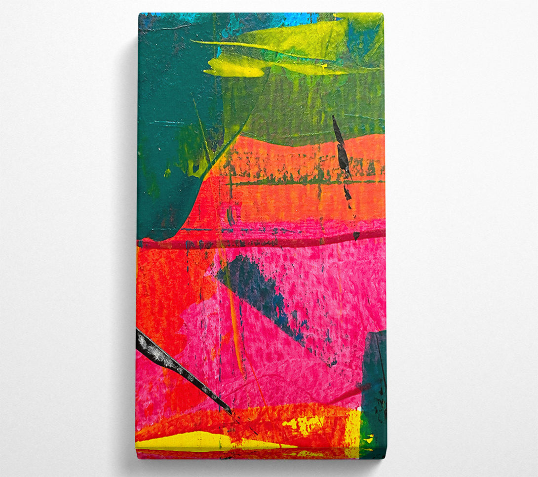  A Canvas Print of Crimson Abstract Expression Canvas Wall Art