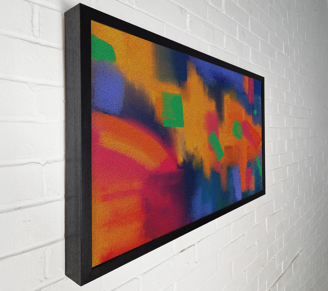  A Canvas Print of Orange Abstract Strokes Canvas Wall Art