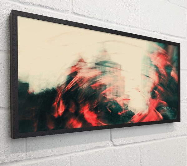 Crimson Cityscape Swirl