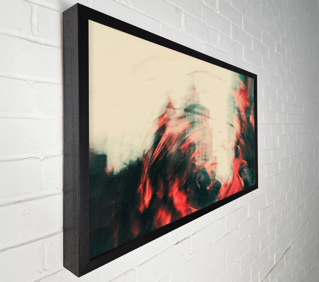  A Canvas Print of Crimson Cityscape Swirl Canvas Art