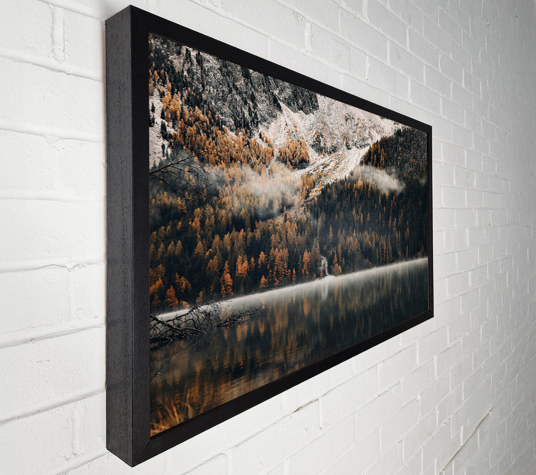  A Canvas Print of Golden Mist Reflection Canvas Wall Art