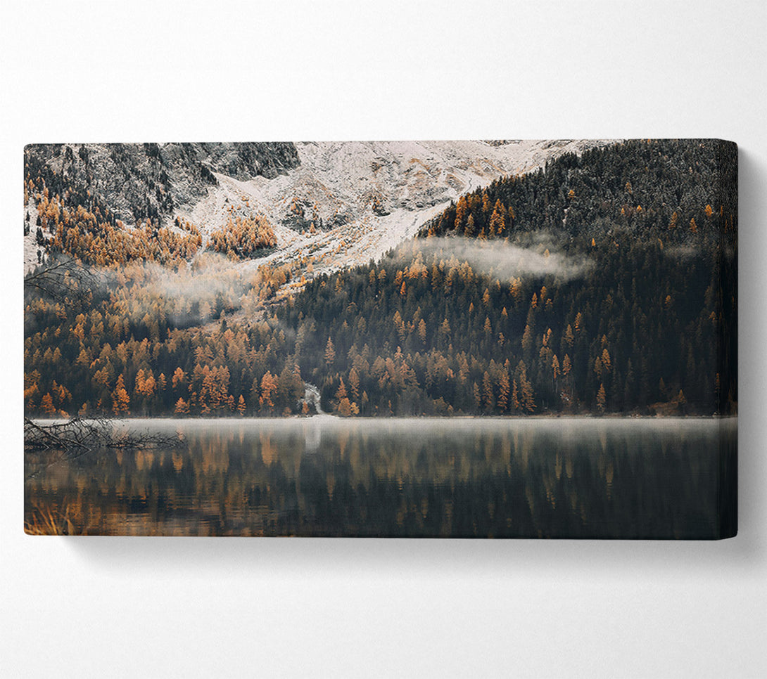  A Canvas Print of Golden Mist Reflection Canvas Wall Art