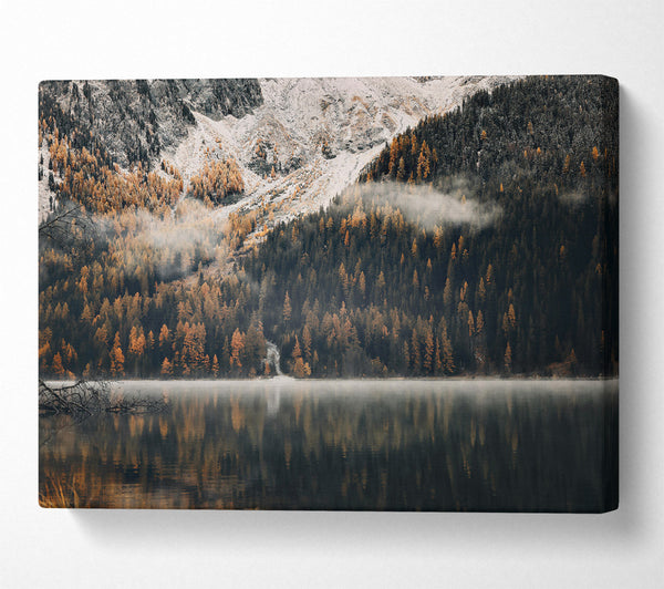  A Canvas Print of Golden Mist Reflection Canvas Wall Art