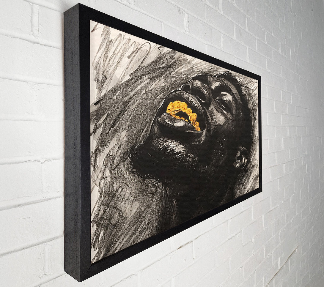  A Canvas Print of Gold Teeth Man Canvas Art