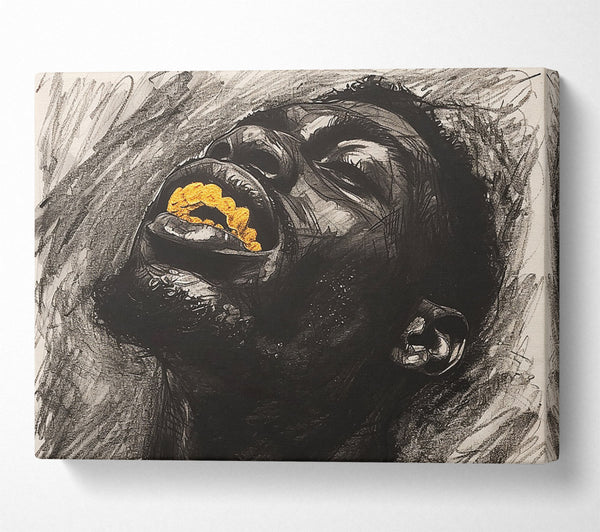  A Canvas Print of Gold Teeth Man Canvas Art
