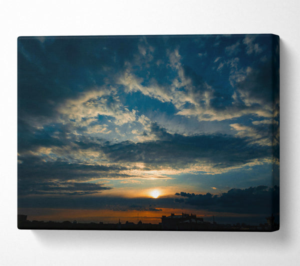  A Canvas Print of Indigo Sky Sunset Canvas Print