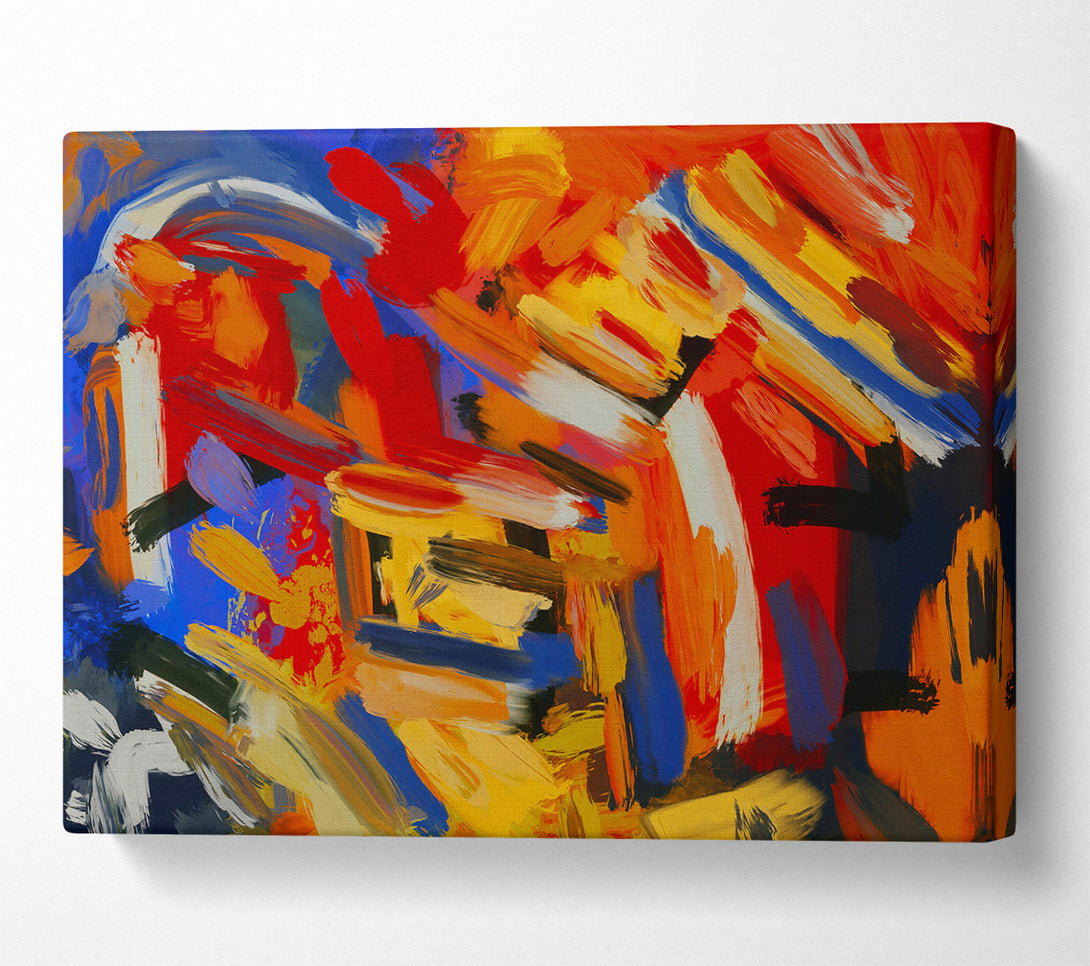  A Canvas Print of Red Abstract Expressionism Canvas Print