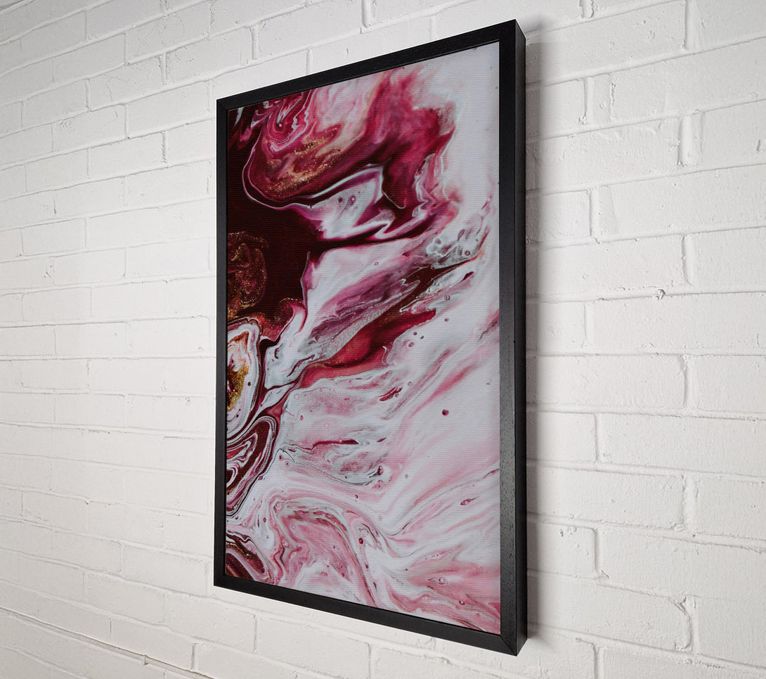  A Canvas Print of Crimson Swirls And Gold Canvas Print