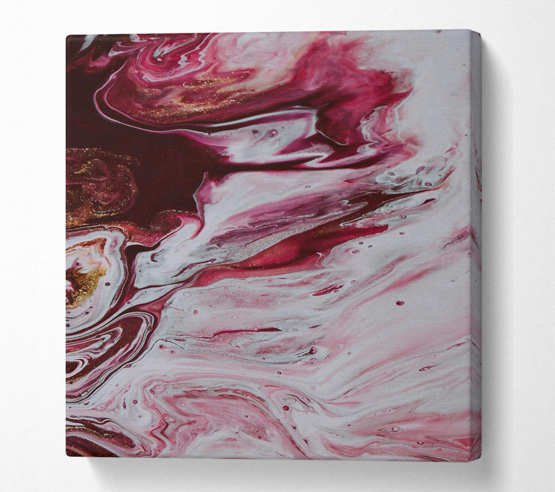  A Canvas Print of Crimson Swirls And Gold Canvas Print