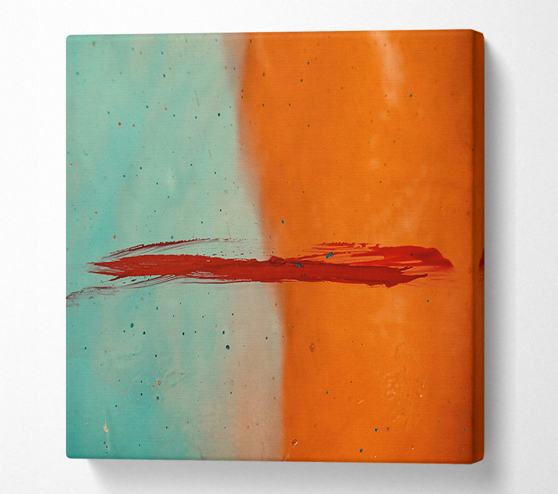  A Canvas Print of Orange Horizon Line Canvas Print