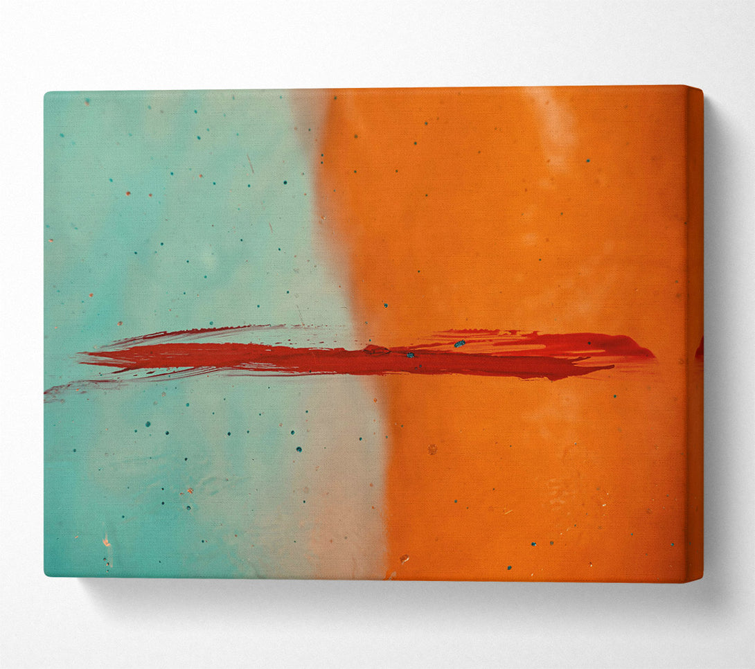  A Canvas Print of Orange Horizon Line Canvas Print