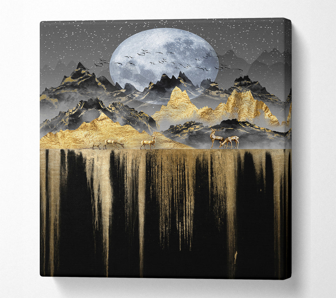  A Canvas Print of Gold Topped Moonlight Canvas Art
