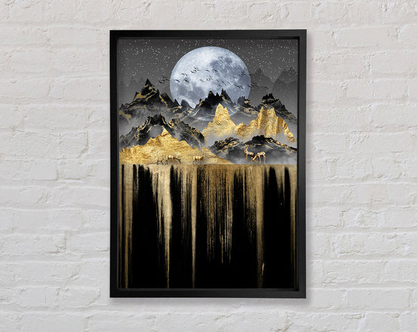 Gold Topped Moonlight Framed Print