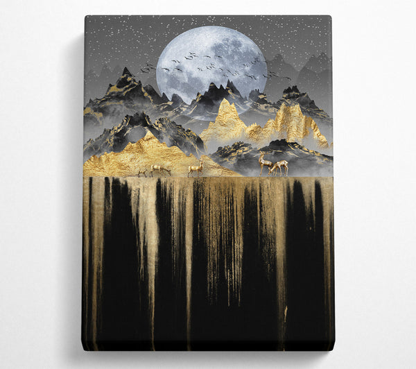  A Canvas Print of Gold Topped Moonlight Canvas Art