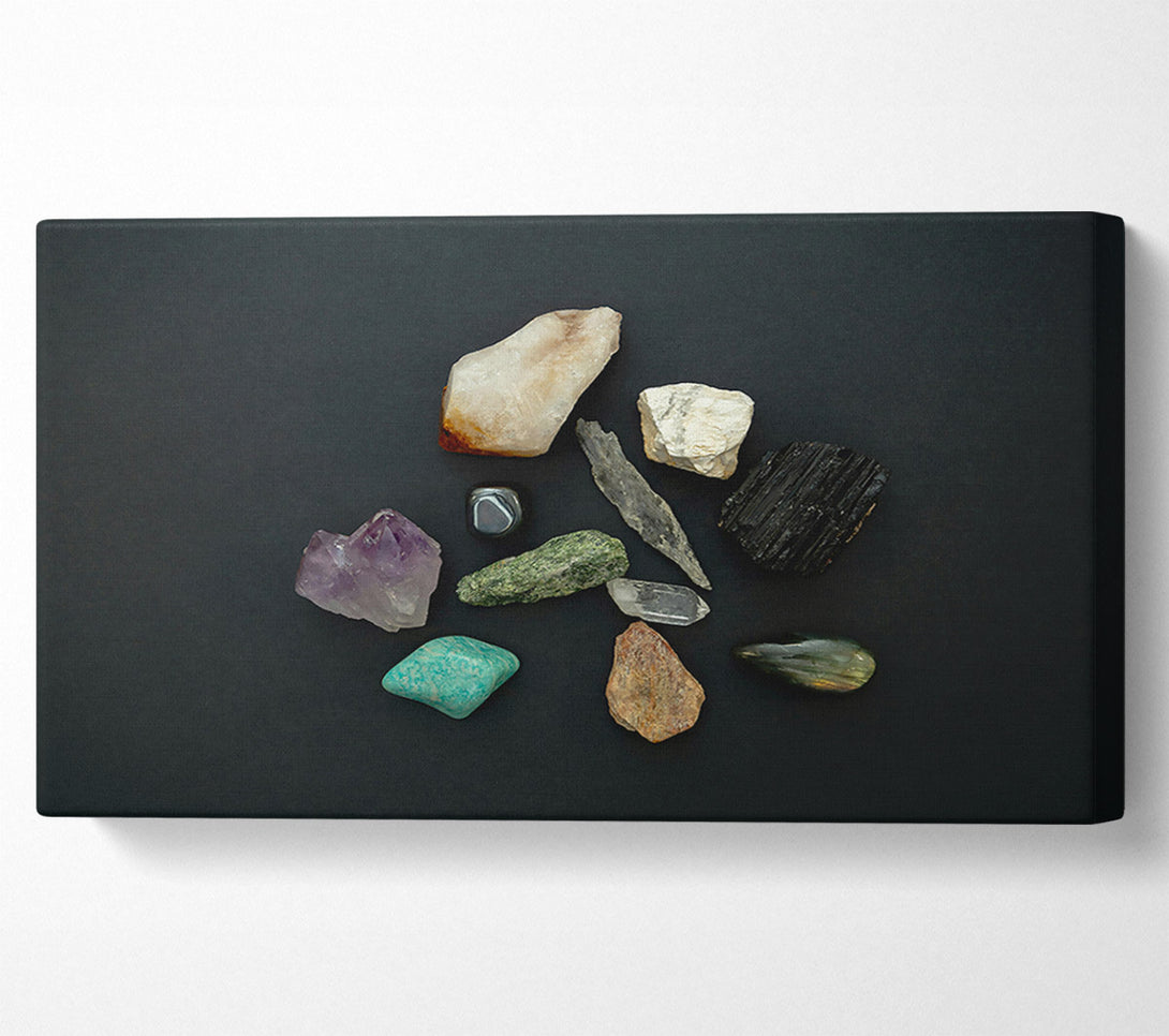  A Canvas Print of Black And Teal Treasures Canvas Print