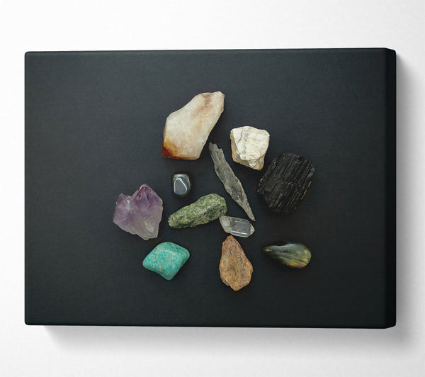  A Canvas Print of Black And Teal Treasures Canvas Print
