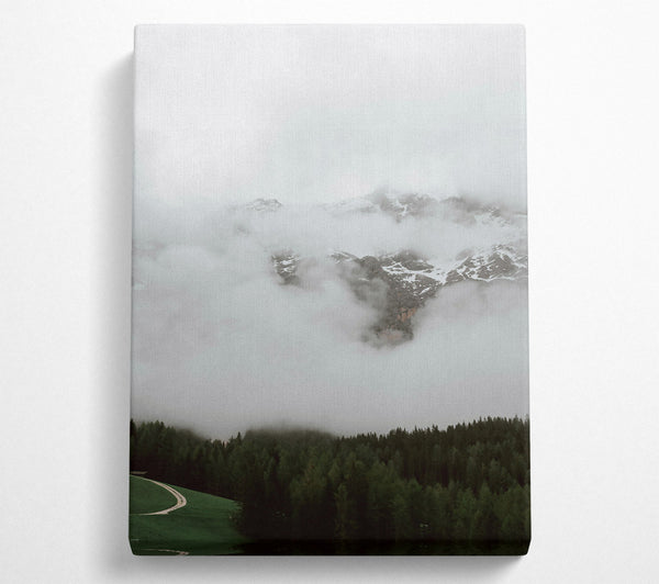  A Canvas Print of White Peaks & Mist Canvas Wall Art