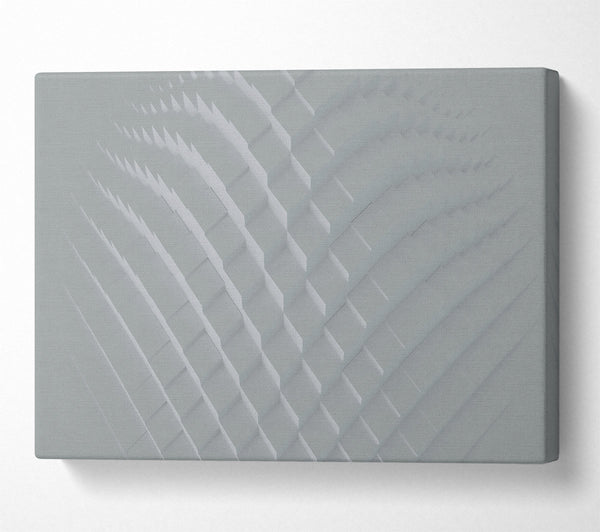 Silver Geometric Flow Canvas Print