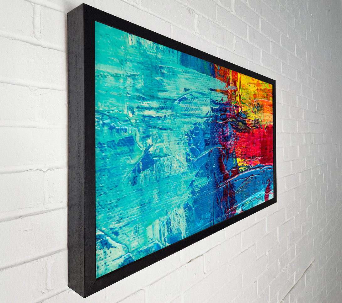  A Canvas Print of Blue Abstract Expressionism Canvas Art