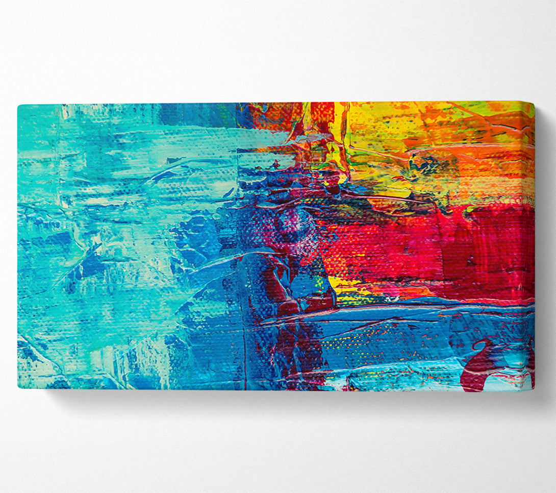  A Canvas Print of Blue Abstract Expressionism Canvas Art