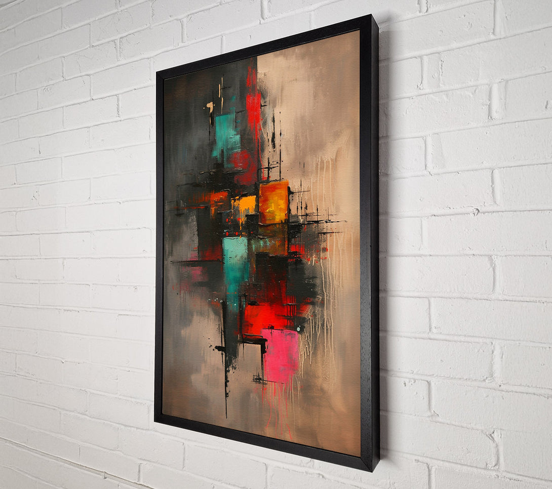  A Canvas Print of Red Abstract Expressionism Canvas Print